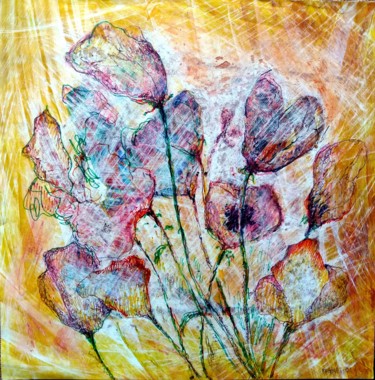 图画 标题为“Poppies 7” 由Rakhmet Redzhepov, 原创艺术品, 丙烯