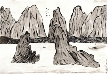 绘画 标题为“Retour aux sources” 由Mf Arts-Créations, 原创艺术品, 丙烯