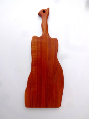 Sculpture intitulée ""Mésange jupée" 42x…" par Serge Uebersax, Œuvre d'art originale, Bois