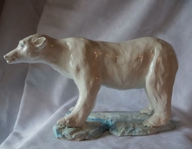 Sculpture titled "Un reste de banquise" by Isabelle Zwang, Original Artwork, Ceramics