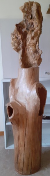 Sculpture intitulée "levieux soldat" par Marcelhenri De Sa, Œuvre d'art originale, Bois