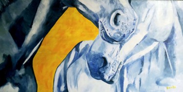 Peinture intitulée "Hermès & Olympus" par Benka, Œuvre d'art originale, Huile
