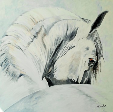 Peinture intitulée "Ouzo" par Benka, Œuvre d'art originale, Huile