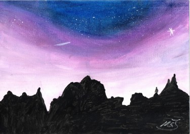 Comète Peinture intitulée "Comète" par Mf Arts-Créations, Œuvre d'art originale, Acrylique