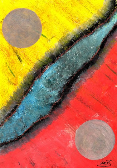 Painting titled "Fracture" by Mf Arts-Créations, Original Artwork, Acrylic