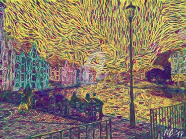 印花与版画 标题为“Ålesund” 由Matteo Bona, 原创艺术品, 数字油画