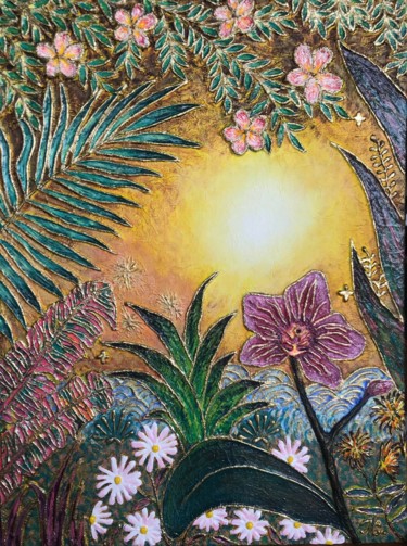 Schilderij getiteld "Radiant & Iridescen…" door Tiphanie Canada, Origineel Kunstwerk, Acryl