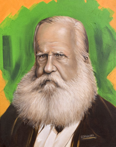 Dom Pedro II Peinture intitulée "Dom Pedro II" par Renato Wilmers, Œuvre d'art originale, Huile