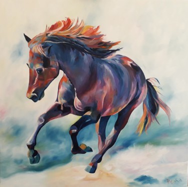 Peinture intitulée "Le Défi" par Benka, Œuvre d'art originale, Huile