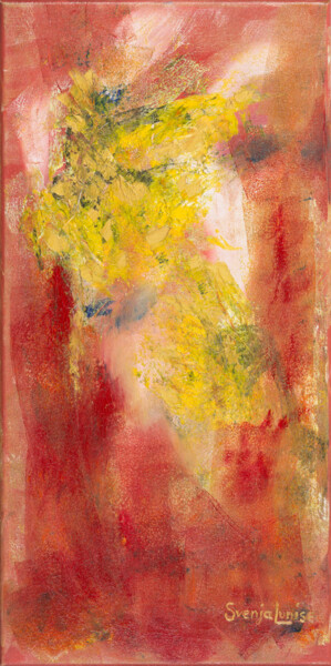 Painting titled "Schlüsselblumen" by Karin Sternberg, Original Artwork, Oil