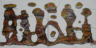 Danse avec les dolomies Peinture intitulée "Danse avec les dolo…" par Jean Jacques Royo, Œuvre d'art originale, Acrylique
