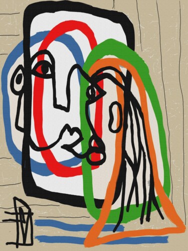 数字艺术 标题为“devant et derriere…” 由Franck Vidal, 原创艺术品, 数字油画