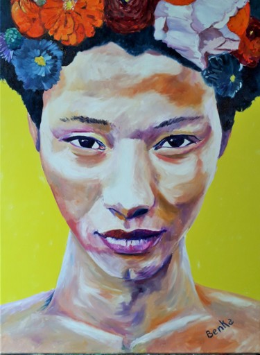 Peinture intitulée "Portrait VII" par Benka, Œuvre d'art originale, Huile