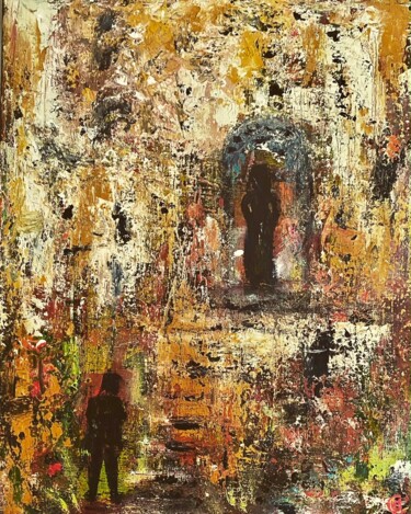 Schilderij getiteld "Retrouvailles" door Marie Claude Lambert, Origineel Kunstwerk, Acryl
