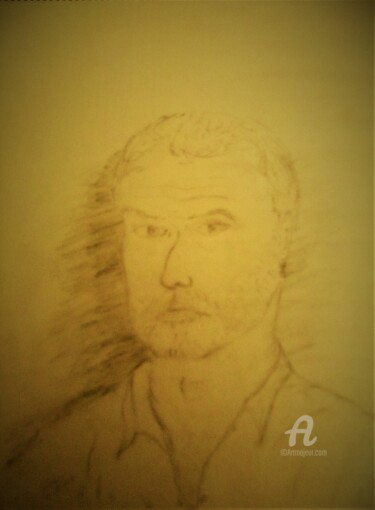 Drawing titled "2017 Autoportrait" by Roberto Urbano, Original Artwork, Pencil