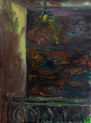 Noc Painting titled "Noc" by Iwona Jabłońska, Original Artwork, Oil