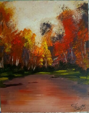 Pittura intitolato "L'autunno" da Alessandro Rizzo, Opera d'arte originale, Acrilico