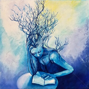 绘画 标题为“Erudition” 由Gaïdg, 原创艺术品, 丙烯 安装在木质担架架上