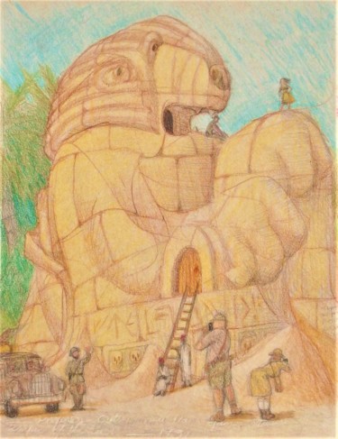 Drawing titled "Hunters of the Lost…" by Edwin Loftus, Original Artwork, Pencil Mounted on Other rigid panel