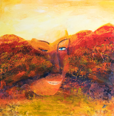 Wolfgangsee Lady #2 绘画 标题为“Wolfgangsee Lady #2” 由Jutta Blühberger, 原创艺术品, 丙烯