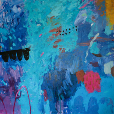 Painting titled "Shapelessness" by Glib Franko, Original Artwork, Oil Mounted on Wood Stretcher frame