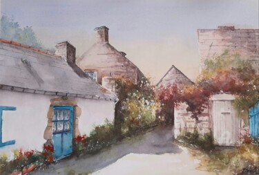 Peinture intitulée "Ile de Brehat." par Philippe Vidal, Œuvre d'art originale, Aquarelle