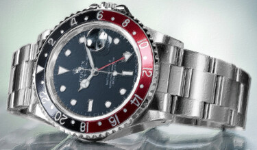 绘画 标题为“Rolex Painting Red…” 由Tony Rubino, 原创艺术品, 丙烯 安装在木质担架架上