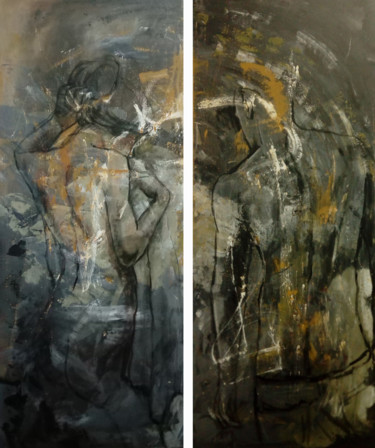 绘画 标题为“Nudes N 026-027” 由Artem Usá, 原创艺术品, 丙烯