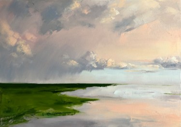 绘画 标题为“Romantic landscape” 由Полина Куприянова, 原创艺术品, 油 安装在木质担架架上