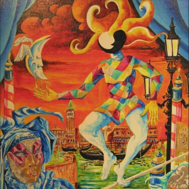 Les funambules Peinture intitulée "Les funambules" par Jsroosenys, Œuvre d'art originale, Acrylique