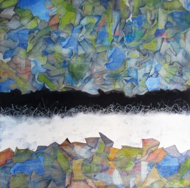 Pittura intitolato "Infinity" da Angelo D'Amato, Opera d'arte originale, Matite colorate Montato su Pannello di legno