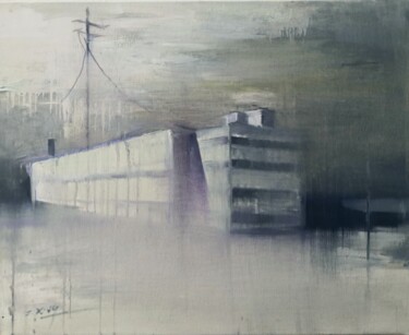 绘画 标题为“One City with nobody” 由Weixuan Zhang, 原创艺术品, 油