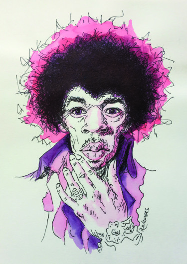 Painting titled "Purple Haze" by Renato Wilmers, Original Artwork, Marker