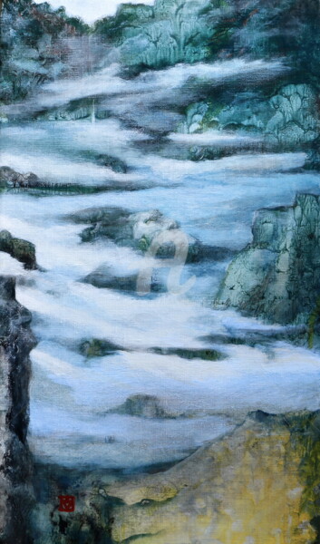 Peinture intitulée "Brumes" par Daniele Sanchez Dsz, Œuvre d'art originale, Acrylique Monté sur Châssis en bois