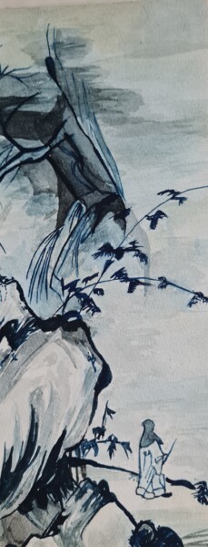 印花与版画 标题为“Le pèlerin” 由Sylvie Etienne, 原创艺术品, 水彩