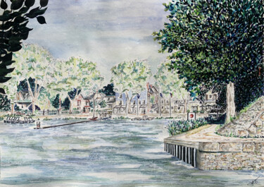 제목이 "Peinture Aquarelle…"인 미술작품 A.T.6 Alexandre Trubert로, 원작, 수채화
