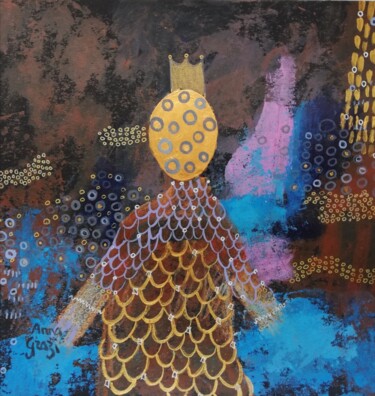 Jeune prince après la messe Peinture intitulée "Jeune prince après…" par Anna Grazi, Œuvre d'art originale, Acrylique