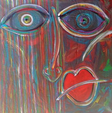 Malerei mit dem Titel "Happy colors" von Raquel Ruth Martos Martinez, Original-Kunstwerk, Acryl
