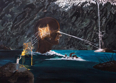 绘画 标题为“THE PROJECTION OF M…” 由Lazaro Hurtado, 原创艺术品, 丙烯