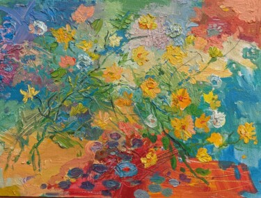 Malerei mit dem Titel "where the stars fal…" von Irina Kindritska, Original-Kunstwerk, Öl