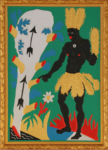 Peinture intitulée "Un de Bâton" par Marcel Mariono, Œuvre d'art originale, Acrylique
