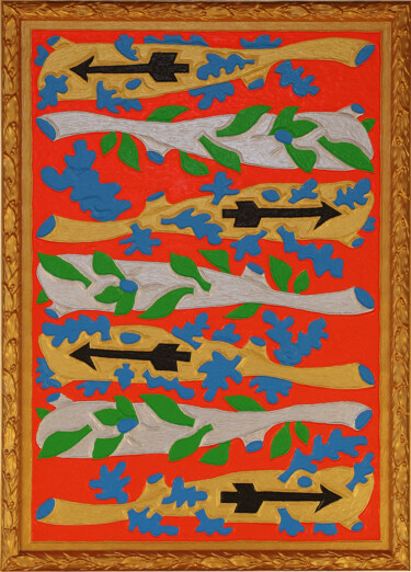 Peinture intitulée "Sept de Bâton" par Marcel Mariono, Œuvre d'art originale, Acrylique