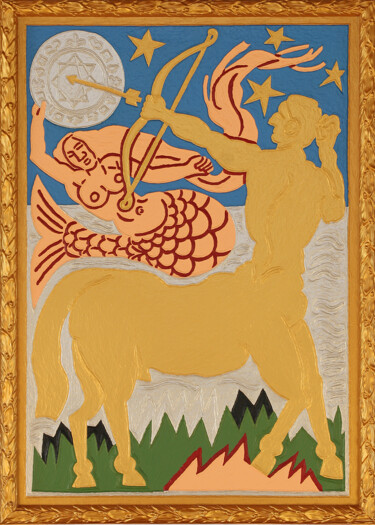Peinture intitulée "Cavalière de Denier" par Marcel Mariono, Œuvre d'art originale, Acrylique