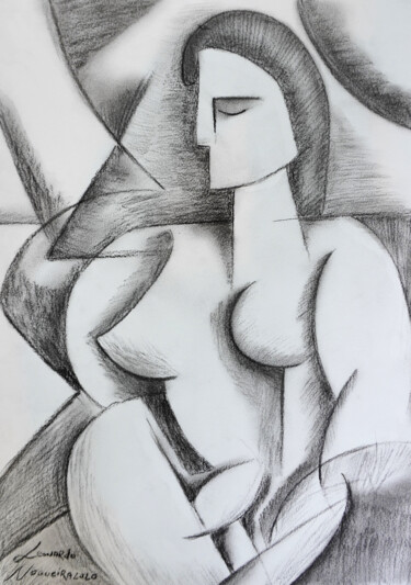 Reflexão Calada I 图画 标题为“Reflexão Calada I” 由Leonardo Nogueira, 原创艺术品, 木炭