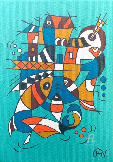 Oporto III Peinture intitulée "Oporto III" par Maguy Vaz (50nuancesdemarguerite), Œuvre d'art originale, Acrylique Monté sur Châssis en…