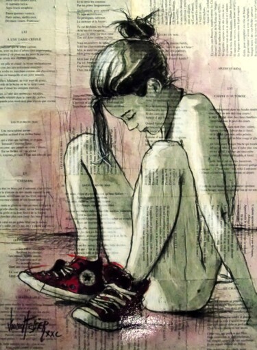 Peinture intitulée "23" par Vincent Tessier Xxc, Œuvre d'art originale, Encre