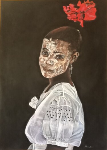 Dessin intitulée "Art-Gil" par Maryse Renault, Œuvre d'art originale, Pastel
