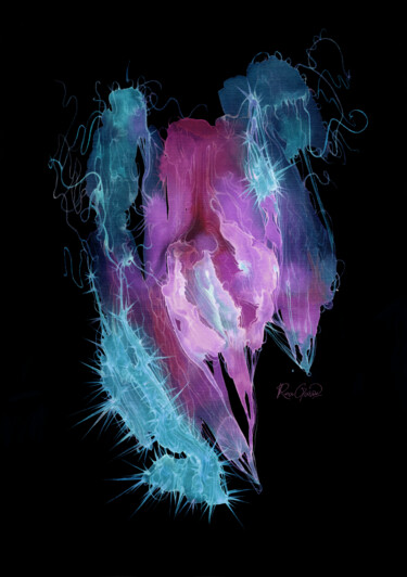Printmaking titled "Don’t Touch. Noctur…" by Rina Garon, Original Artwork, Digital Painting