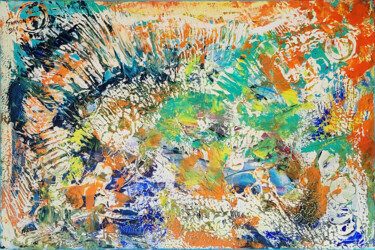 Peinture intitulée "Hubbub" par Shanon Bee, Œuvre d'art originale, Acrylique Monté sur Châssis en bois