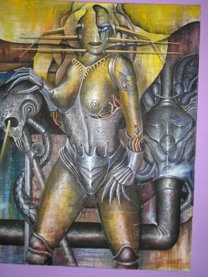 Pintura titulada "Guerrera" por Carlos Vico Lacosta, Obra de arte original